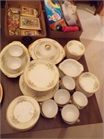 MEITO HAND-PAINTED CHINA, APPROX SERVICE FOR 12