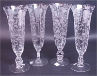 Four Rose Point crystal by Cambridge 12"