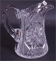 An American Brilliant cut glass water pitcher