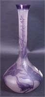 A 10" cameo vase signed Val St. Lambert,