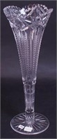 A 16" cut glass vase