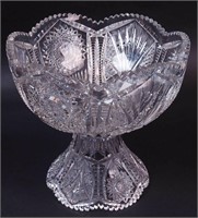 An American Brilliant cut glass punchbowl