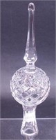 A 10 1/2" crystal Christmas tree ornament