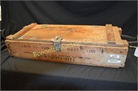 WOODEN AMMUNITION BOX