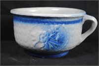 Salt Glazed Chamber Pot w/ Flower Decoration