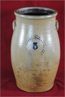 No. 5 Salt Glazed Storage Jar