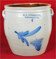 A.L. Hyssong  4 Gallon Crock