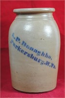 A.P. Donaghha Parkersburg W. Va. Salt Glazed Crock