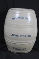 Salt Glazed Acme Pickles Storage Crock