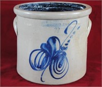 F.B. Norton & Co. Cobalt Decorated Crock