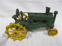 Toy iron John Deere tractor