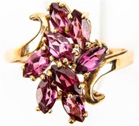 Jewelry 10kt Yellow Gold Rubelite Cocktail Ring