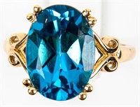 Jewelry 10kt Yellow Gold London Blue Topaz Ring