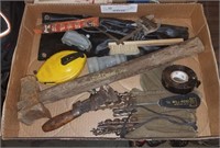 Tool Box Lot Hammer Wrench Drill Bits & More