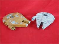 Two Toy Millennium Falcons