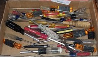 Large Lot Of Various Screwdrivers Phillips & Flat