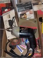 Misc Tool Lot Black Decker Drill Woodburning Kit