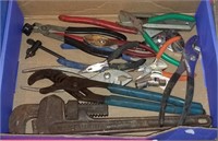 Lot Of Tools Pipe Wrench Pliers Channel Locks