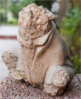 Vintage Concrete Garden Frog / Yard Art Ornament