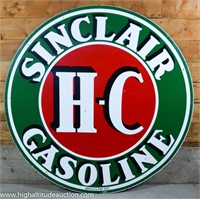 Sinclair H-C Gasoline Gas Porcelain Enamel Sign