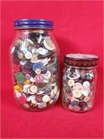 Two Jars of Vintage Buttons
