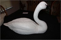 Large swan decoy marked Carl 1987