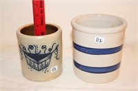 Maple City Pottery blueberry crock and Robinsons