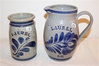 Laurel, DE pitcher and crock