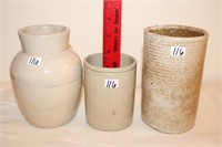 3 miscellaneous stoneware pieces one marked
