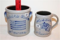 Rowe Pottery 2001 United We Stand and God Bless