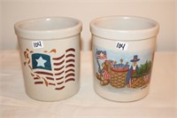Roseville Pottery Patriotic crocks