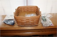 Longaberger cake basket and variety of