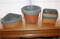 Longaberger Baskets with liners and protectors