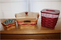 Longaberger Basket including Christmas and tissue