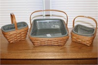 Longaberger Baskets with liners & protectors
