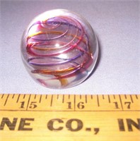 Vintage Colorful Swirled Glass Paper Weight