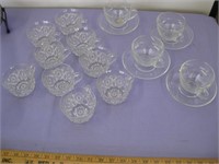 Lot of 9 Punch Cups/Set 4 Arcoroc France Tea Cups