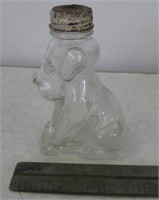 Adorable Little Glass Dog / Puppy Bottle Jar w/Lid