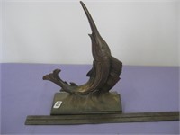 Vintage Metal / Bronze Colored Swordfish