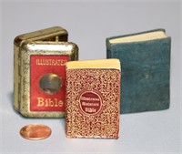 [Miniature Books, Bible & Bible History, a Pair]