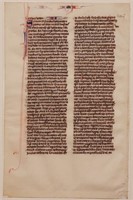13th c. Manuscript Bible Leaf on Vellum