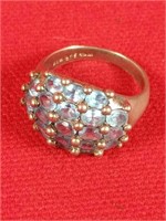 Women's Sterling Silver Ring with Gemstones