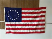 Vintage Defiance Embroidered Thirteen Star US Flag