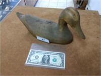 Vintage carved wood duck