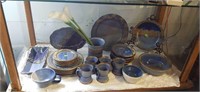 Large Grouping Of Blue Pottery Dinner Ware