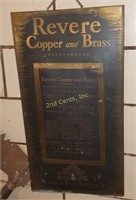 Revere Copper & Brass Display Sign Advertising