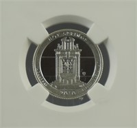 2010-S Hot Springs Proof Silver Quarter NGC PF 69