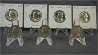 7 Washington Silver Quarters