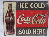Metal sign, Ice Cold Coca-Cola Sold Here