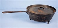 12" Cast Iron Footed Dutch Oven W/ Matching Lid